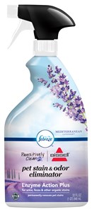 BISSELL Pawsitively Clean Enzyme Action Plus Cat Stain & Odor Eliminator with Febreze Mediterranean Lavender tackles urine, feces & other organic pet stains.