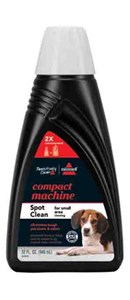 BISSELL Pawsitively Clean Spot Clean Compact Machine pet stain remover and pet odor eliminator is specially formulated for compact carpet cleaning machines and small areas.
